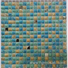 15x15mm Ice crack glass mosaic tile